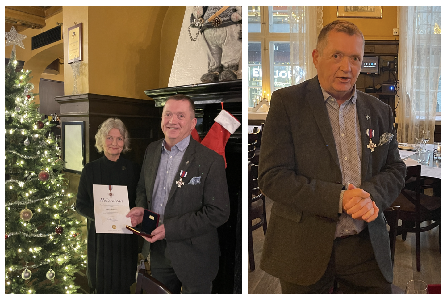 NVIOs hederstegn i sølv til Geir Stamnes